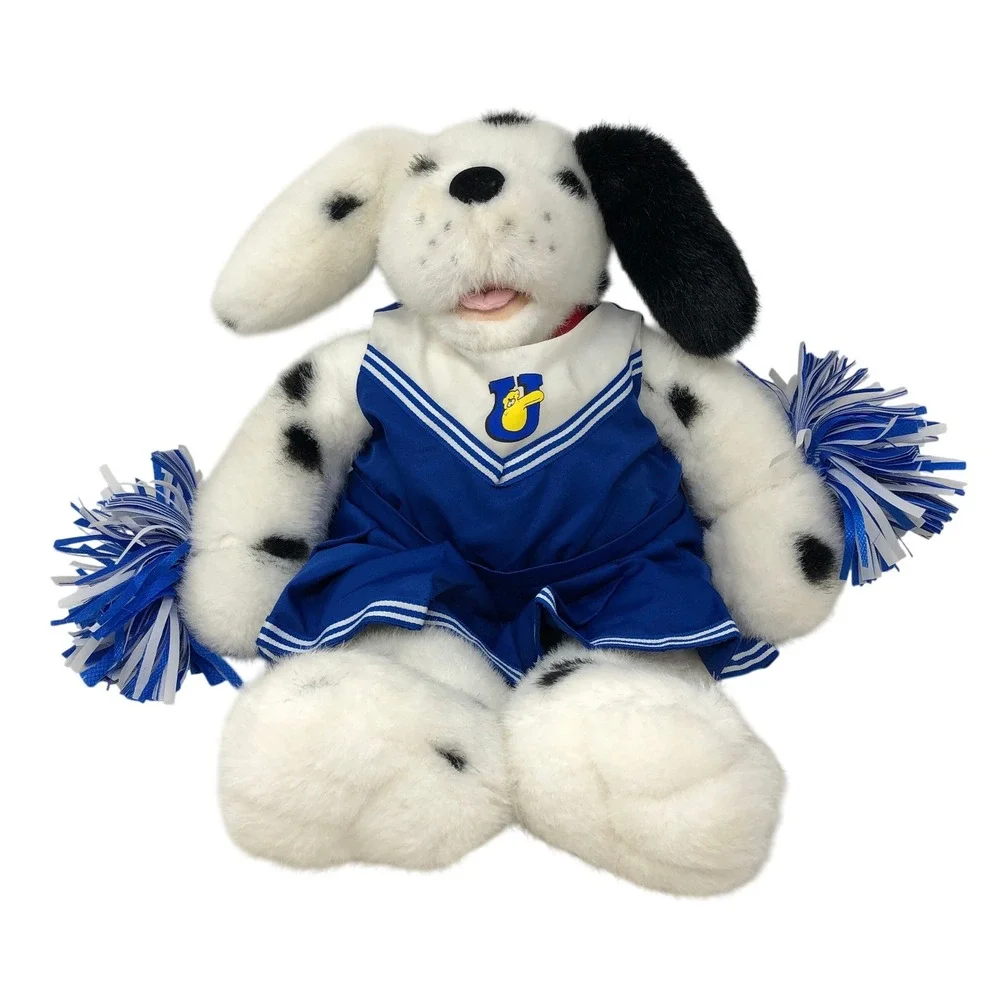 Build A Bear Vintage Dalmatian Dog Plush Cheerleader Uniform White Black Spotted